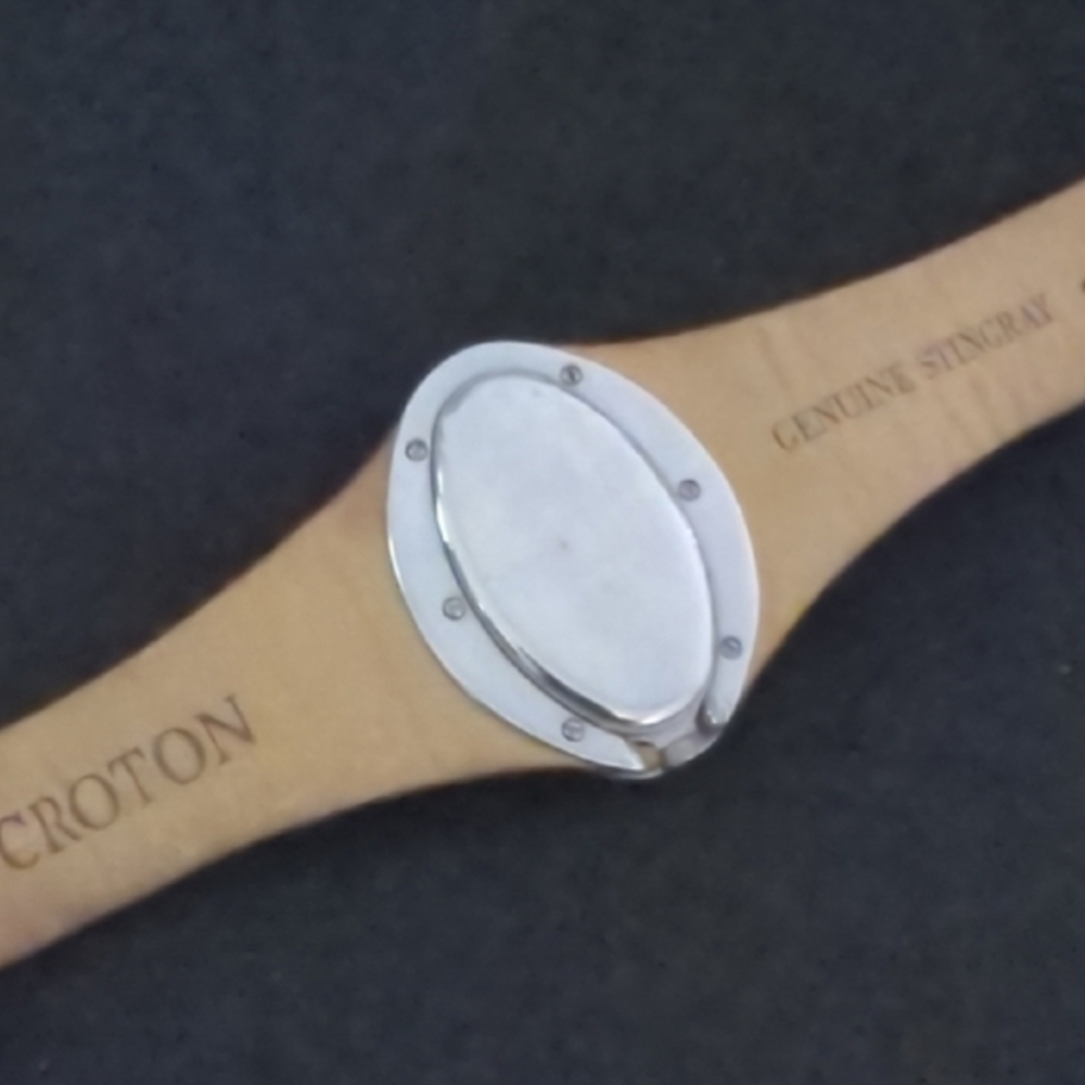 Red Textured Watch with Oval Face - Picture 3 of 3